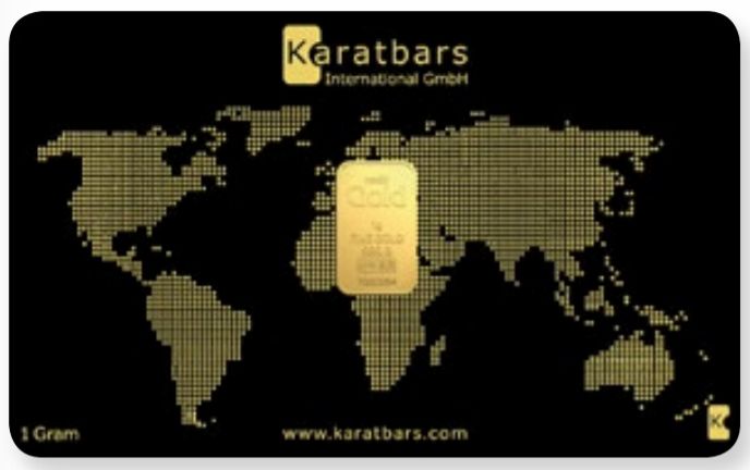 Tarjeta Karatbars 1g inversion en oro como reserva de valor