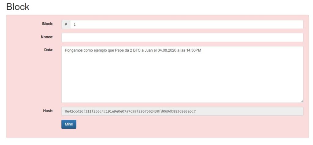 minando un bloque 01 explicación de una blockchain