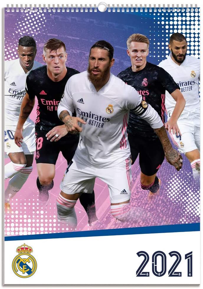 Calendario de pared 2021 Real Madrid